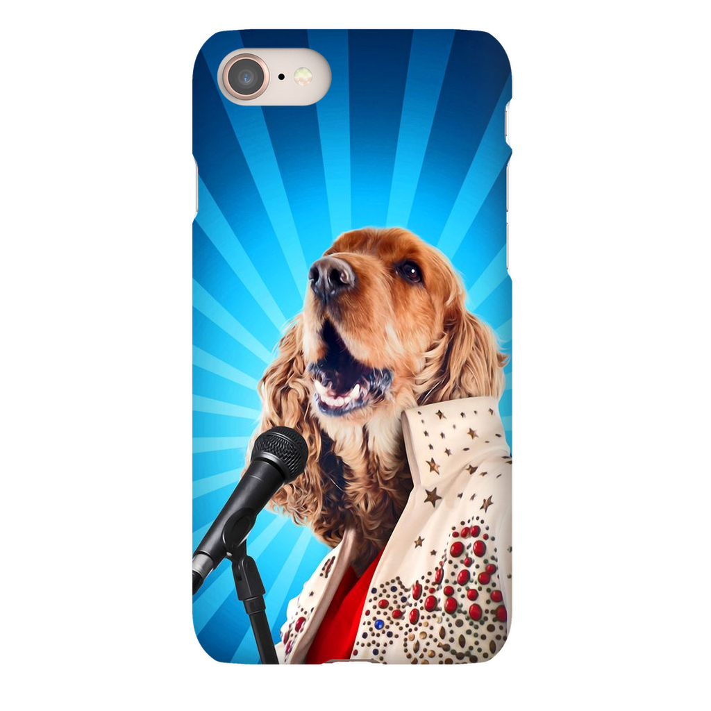 BLUE SUEDE CHEW TOY CUSTOM PET PORTRAIT PHONE CASE
