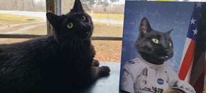 Astrofun - NASA Astronaut Inspired Custom Pet Portrait Canvas