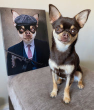 Load image into Gallery viewer, Big Jobs - Peaky Blinders &amp; Gangster Inspired Custom Pet Portrait Canvas