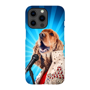 BLUE SUEDE CHEW TOY CUSTOM PET PORTRAIT PHONE CASE