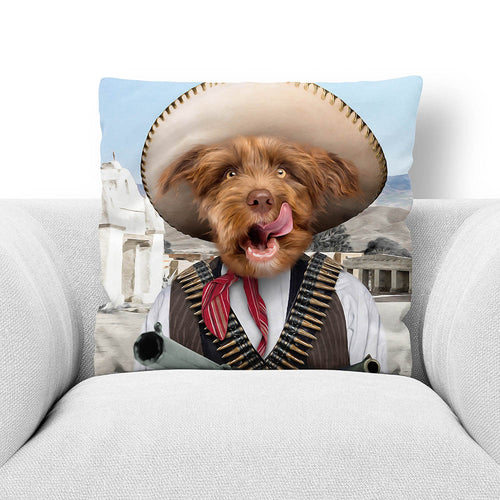 A PAWFULL OF PESOS - CUSTOM PET PORTRAIT THROW PILLOW