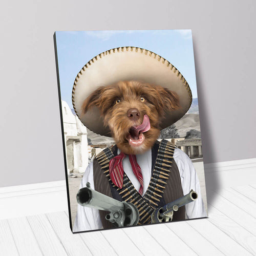 A Pawfull Of Pesos - Mexican Bandit Inspired Custom Pet Portrait Canvas
