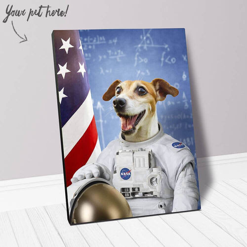 Astrofun - NASA Astronaut Inspired Custom Pet Portrait Canvas