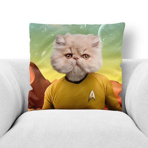 CAPTAIN QUIRK - CUSTOM PET PORTRAIT THROW PILLOW