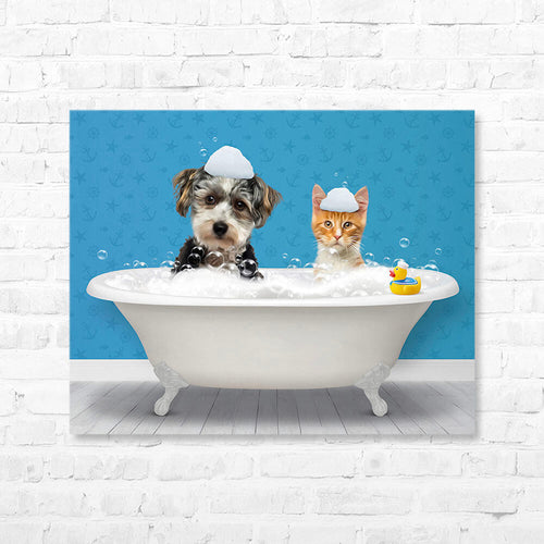 DOUBLE BUBBLES - CUSTOM PET PORTRAIT CANVAS