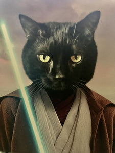 Obi Have - Jedi Obi Wan Kenobi & Star Wars Inspired Custom Pet Portrait Canvas