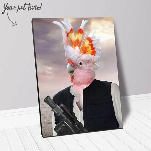 Ham Sosage - Hans Solo & Star Wars Inspired Custom Pet Portrait Canvas