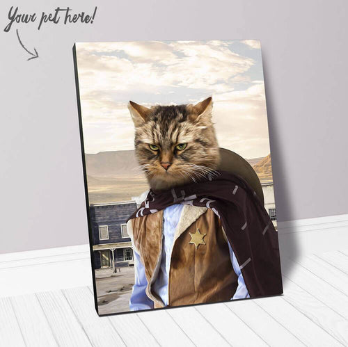 High Loon - Cowboys, Sheriff & Wild West Inspired Custom Pet Portrait Canvas