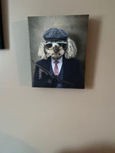 Load image into Gallery viewer, Big Jobs - Peaky Blinders &amp; Gangster Inspired Custom Pet Portrait Canvas