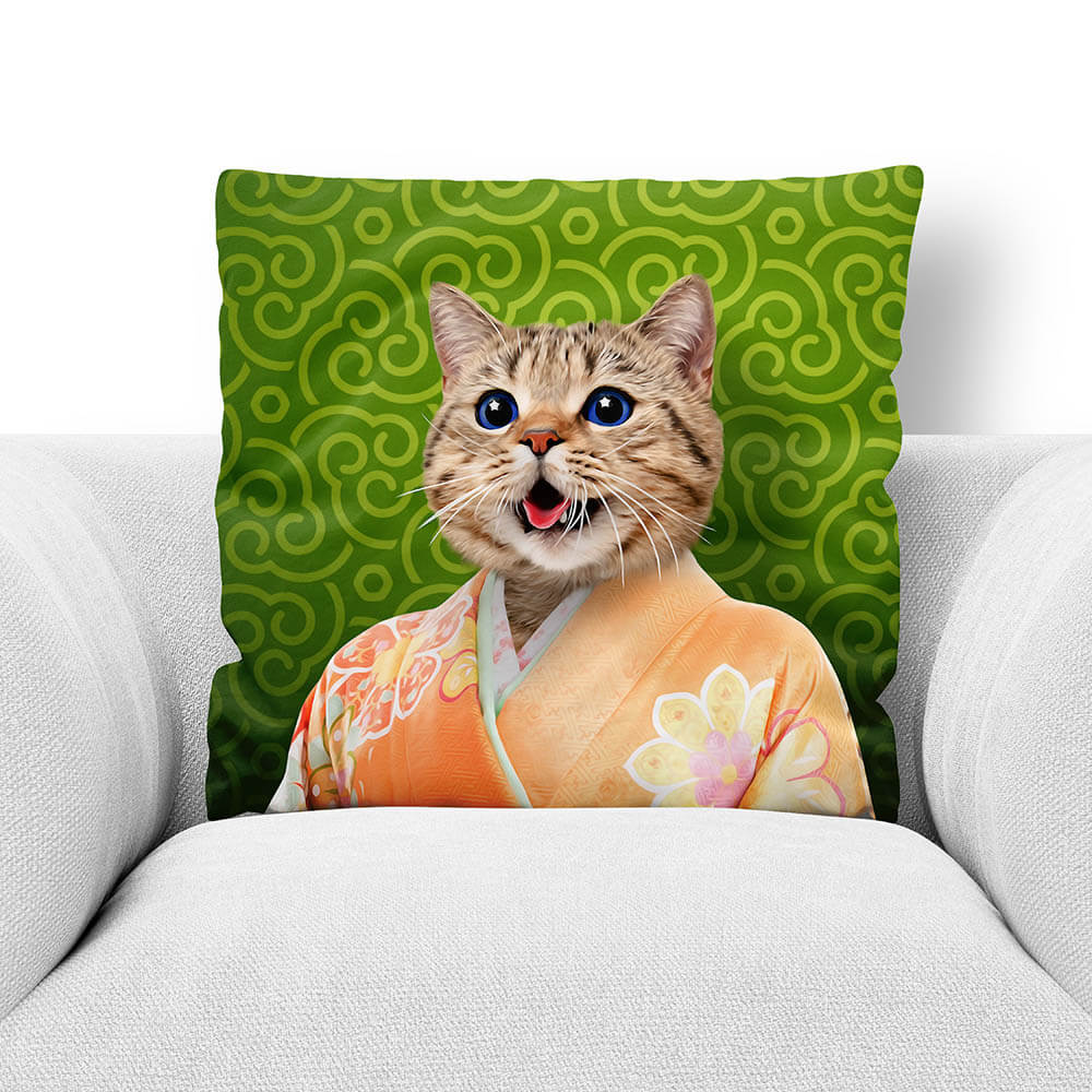 ORENJISAN - CUSTOM PET PORTRAIT THROW PILLOW