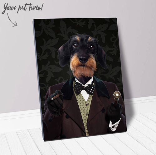 Polka Face - Art Deco Inspired Custom Pet Portrait Canvas