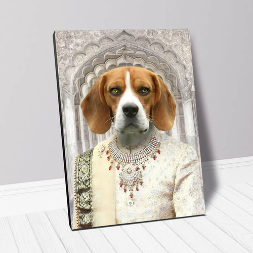 Raj Mahal - Royal Indian Prince Inspired Custom Pet Portrait Canvas