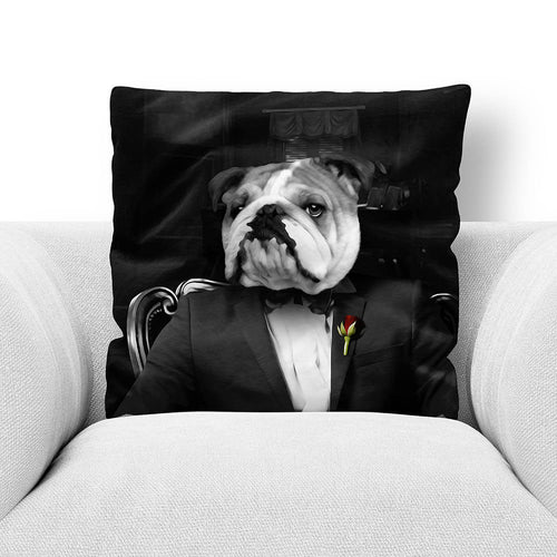 THE DOGFATHER - CUSTOM PET PORTRAIT THROW PILLOW