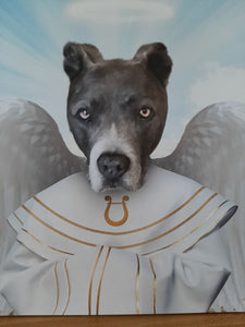 Harping On - Heavenly Angels Inspired Custom Pet Portrait Canvas