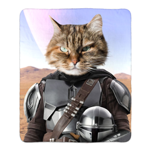 Load image into Gallery viewer, Wanderlorian - Mandalorian &amp; Star Wars Inspired Custom Pet Portrait Fleece Sherpa Blanket