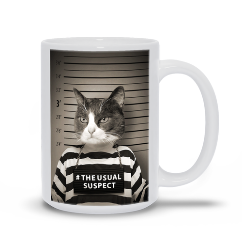 THE USUAL SUSPECT CUSTOM PET PORTRAIT MUG